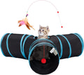 3-Way Collapsible Cat Tunnel — Interactive Peek-Through Play Tube