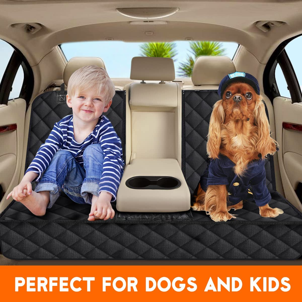 Waterproof Dog Back Seat Protector — Non-Slip Bench Cover