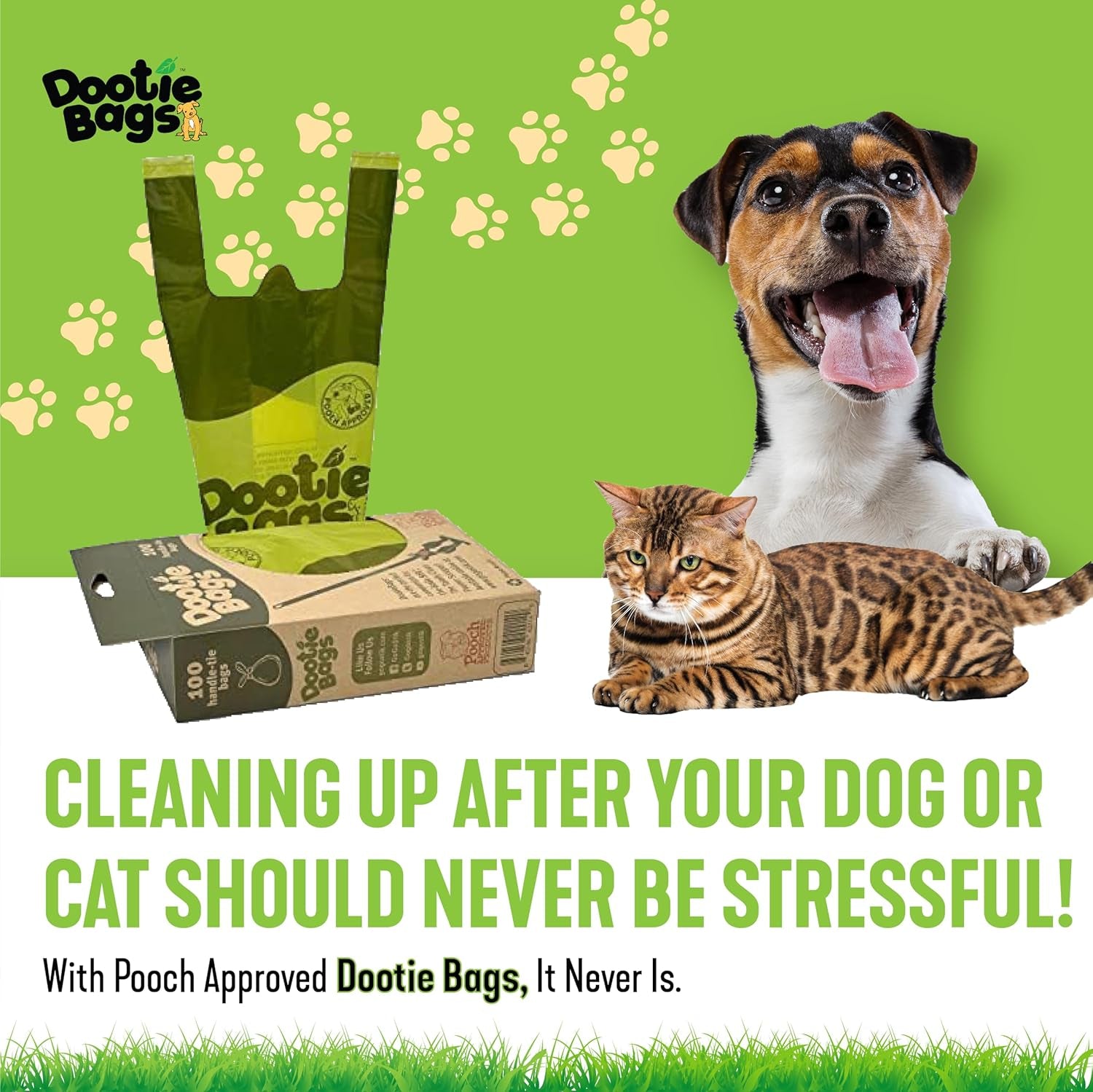 DootieMax™ XL Leakproof Poop Bags (EZ-Tie Handles)