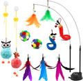 4-in-1 Interactive Cat Toy Set — Suction Wand, Teaser Pole & Kitten Balls